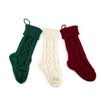 Decoraciones navideñas para la pared del hogar, calcetines de punto, bolsas de regalo de dulces, accesorios colgantes, calcetines - details 2