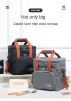Bolsa De Almuerzo Portátil Doble Capa Gran Capacidad Para Camping Y BBQ Durable De Tela Oxford Adecuada Para Picnic Y Uso Al Aire Libre - details 0