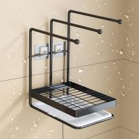 Estante de esponja de cocina moderno, soporte de almacenamiento de cocina antioxidante impermeable, organizador de almacenamiento de pinza para el pelo de gran capacidad para el hogar - details 2
