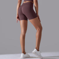 Pantalones cortos de Yoga para mujer, Shorts deportivos de secado rápido, realce de glúteos, sin costuras, para entrenamiento de ciclismo y gimnasio - details 59