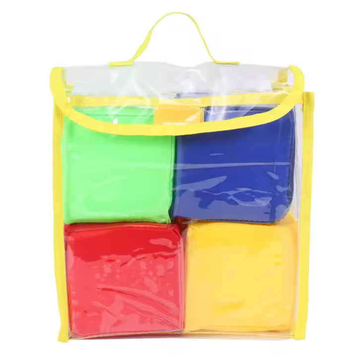 Dados de juego educativos de bricolaje, cuadrados de bolsillo, bloques de apilamiento de espuma de bolsillo para fotos, Juego de 4 - 1