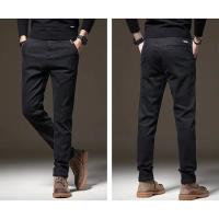 Pantalones Rectos de Pierna Ancha para Hombres en Invierno Ropa de Calle Básica de Alta Cintura - details 8