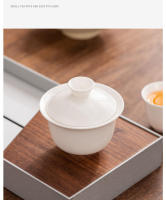 Regalos de empresa de publicidad al aire libre de alta gama, juego de tazas de té con tapa de viaje de Kung Fu de porcelana de jade de grasa de cordero, recto - details 8