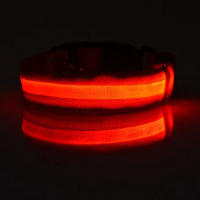Correa LED de nailon para perro, Collar fluorescente luminoso de seguridad nocturna que brilla en la oscuridad - details 13