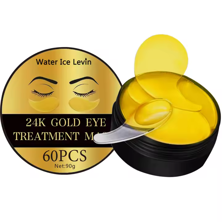 Máscara de Ojos de Colágeno Dorado 24K Anti-Ojeras, Hidratante, Anti-Arrugas - 1
