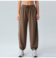 Pantalones de chándal sueltos de cintura alta de primavera para mujer, pantalones largos informales adelgazantes con capa de aire suave para Fitness - details 19