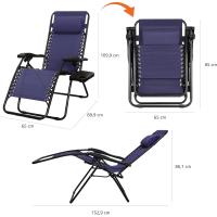 Silla Gravedad Cero, 110 x 66 x 49 cm, Azul - details 33