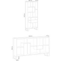 Mesa de Centro con Puertas de Roble Rústico Estilo Único para Tu Hogar Medidas 92cm x 50cm x 45cm - details 15