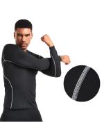 2025 Camiseta deportiva de manga larga para hombre con alta elasticidad y mangas largas de color sólido de secado rápido - details 0