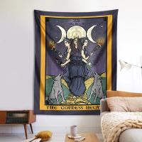 Tapiz de luna de Tarot para colgar en la pared, Mandala, la diosa hecate, astrología Hippie, adivinación, brujería, decoración de fondo - details 1