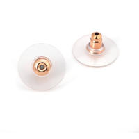 Pendientes de latón y rueda de goma de Color dorado de 18K, tapón trasero de goma, accesorios para hacer joyas Diy de alta calidad para mujer - details 0