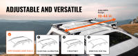 SucceBuy Barras transversales para portaequipajes, barras transversales de aluminio, riel lateral elevado con espacio, ajustable con cerraduras para SUV, sedanes y furgonetas - details 1