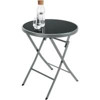 Conjunto Muebles Jardín Exterior 3 Piezas con Estructura de Acero, Mesa y Sillas Terraza Resistentes a Intemperie, Topes en Patas, Tela de Secado Rápido, Asas para Fácil Transporte - Negro - details 13
