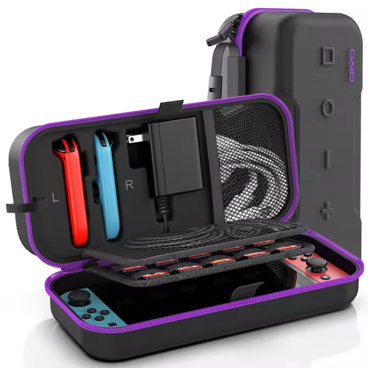 VAORLO-Bolsa de almacenamiento grande para Nintendo Switch, estuche protector de transporte portátil, antiarañazos, impermeable, EVA, bolsa de viaje - 1