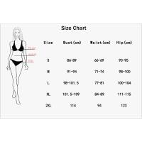 Conjunto de bikini de corte bajo para mujer, traje de baño de tres piezas con falda con volantes - details 0