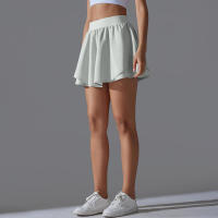 Falda de tenis de bádminton para mujer, interior, secado rápido, elasticidad, doble capa, yoga - details 16