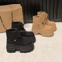 Botas de suela gruesa con logo Dropshipping, zapatos de invierno, tacones altos, botas de mujer - details 1