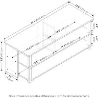 Niveles para TV, Madera de ingeniería, Roble Blanco/Acero Inoxidable - details 1