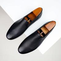 Mocasines casuales de un pedal, zapatos de piel de vaca de primera capa, suela blanda - details 5