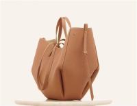Solid color tote bag for women cow leather material underarm bag fashion so - details 2