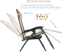 Juego de tumbona plegable con almohada, silla de jardín ergonómica, tumbona - details 3