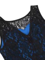Vestido de Encaje con Cuello Redondo Retro de Ouwu Sin Mangas, Cinturón Enchufable, Estilo Vintage para Mujeres Perfecto para Fiesta de Halloween o Cumpleaños - details 20