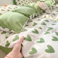 Conjunto de Cama Floral Retro Coreano Sábanas de Algodón Lavado 100%, Funda de Edredón Suave, Funda de Almohada - details 11
