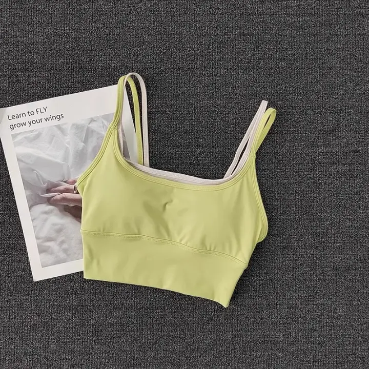 Sujetador deportivo transpirable para mujer, Tops deportivos a prueba de golpes, Top corto de realce para gimnasio, sujetadores deportivos, Top de entrenamiento para gimnasio, sujetador de Yoga sin costuras - 1