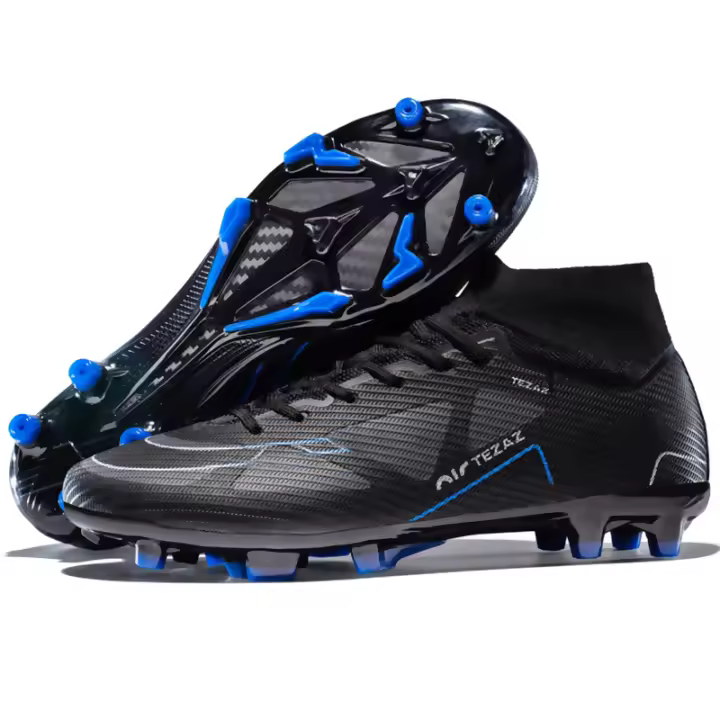 Zapatos de fútbol transpirables de tobillo alto para hombre, botas de fútbol de entrenamiento profesional al aire libre, antideslizantes, ligeras/Zapatos de fútbol profesionales para hombre, zapatos de fútbol para niños, zapatos de fútbol de tobillo alto, - 1