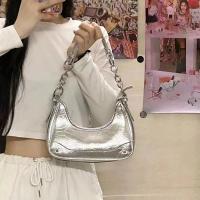 Portátil cadena baguette bolsa, bolsa de las axilas, nueva tendencia brillante mensajero bolso de las mujeres, nicho de gama alta bolso de hombro versátil - details 2