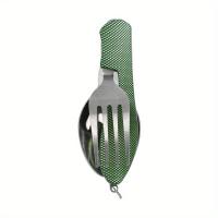 Spork multifuncional, cuchillo plegable desmontable, tenedor y cuchara, cómodas villas al aire libre, adecuado para acampar - details 7