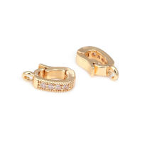 Colgantes de latón y circonita de Color dorado de 18K, cierres, conector, joyería, collares, suministros para hacer accesorios Diy - details 4