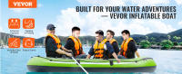 VEVOR-bote de pesca inflable para 5 personas, balsa portátil de PVC fuerte, Kayak, remos de aluminio de 45,6" - details 1