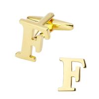 Gemelos de latón pulido a mano para hombre, joyería de alta calidad, chapado en oro, A-Z, 26 letras, moderno, nuevo - details 6