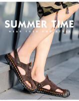 Sandalias de verano para hombre, sandalias romanas clásicas de cuero, zapatillas cómodas para exteriores, chanclas de goma para playa, sandalias de Trekking acuático para hombre - details 11