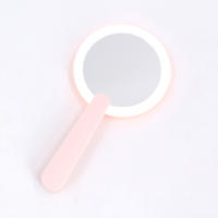 Espejo De Maquillaje Portátil Recargable Con Luz LED Rotativo Redondo Pequeño Y Plegable Para Viajes Espejo De Mano Con Luz USB - details 7