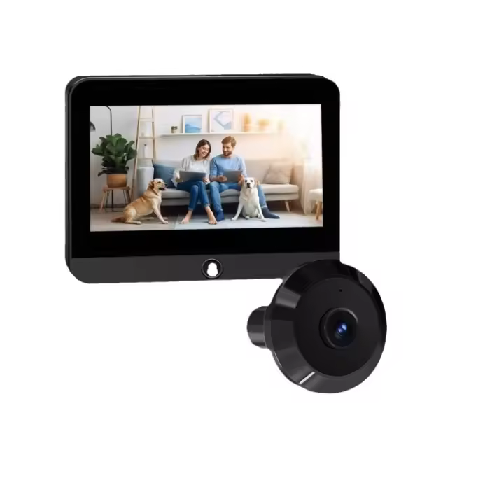 cámara mirilla puerta wifi esconder remoto monitor Timbre inteligente 1080P - 1