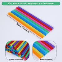 300 pajitas gigantes de 10,3 pulgadas, pajitas para batidos, pajitas para batidos, extra anchas, extra largas, colores brillantes surtidos - details 3
