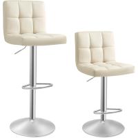 Taburete de Bar Regulable en Altura Diseño Giratorio de 360° con Resalto y Brazo Acero Cromado - details 18
