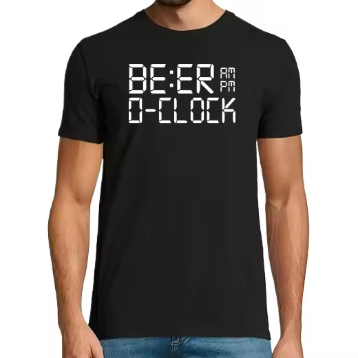 Beer O'Clock (Cerveza en Punto) Camisetas CERVEZA,Pack Regalo Camiseta Personalizada - 1
