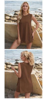 Conjuntos de 2 piezas para mujer: top corto de punto sin mangas y pantalones cortos de cintura alta |   Conjunto de Salón Suave |   Ropa de playa, viajes, primavera y verano. - details 8