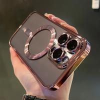 Funda de teléfono con absorción magnética electrochapada de alta calidad, compatible con Magsafe, carga inalámbrica, protección a prueba de golpes y material transparente de TPU para iPhone - Incluye protector de película para lentes - details 6