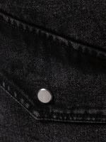 Chaqueta vaquera de lana cálida para hombre, abrigo informal con bolsillo con solapa y cuello de piel para Otoño e Invierno - details 2