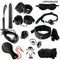Leten-Kits de Bondage para mujeres, esposas, mordaza, látigo, pinzas para pezones, juguetes eróticos para mujeres, parejas, tienda sexual para adultos, tapón Anal, cola - details 19