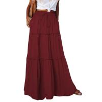 Falda Maxi con Volantes Vintage de los 90 Estilo Boho de Cintura Alta con Paneles Superpositos - details 10