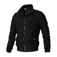 Chaqueta Bomber Men's Style Casual Nueva Primavera Otoño Visteza Exterior Algodón Cremallera - details 2