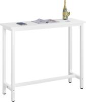 Conjunto de Mesa de Bar y 2 Taburetes, Muebles de Comedor, Mesa Alta y Taburetes de Bar, Barra Cocina y Salon, 140x40x100 cm, Metal + MDF, Roble Claro - details 33
