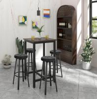2 unids/set taburete de Bar con asiento giratorio de piel sintética 4 patas de Metal taburete alto con reposapiés para comedor cocina cafetería - details 6