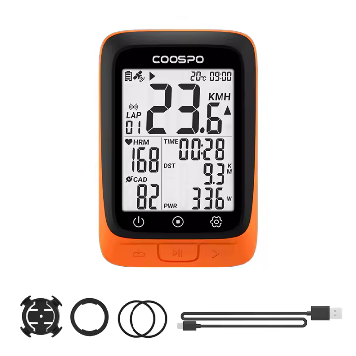 Computadora de Bicicleta CooSpo BC107 IP67 2.3 INCH Ble5.0 Sync To Stra Ant+ Sensores Inalámbricos Luz de Bicicleta MTB Speedometer iGPSPORT - 1