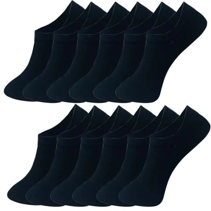 Calcetines Tobilleros Mujer o Hombre, 12 Pares Calcetines Cortos de fibra bambu, Transpirables y Anti-olor, Calcetines Invisibles de Algodón Con Silicona Antideslizante De Corte Bajo Multicolor - 1